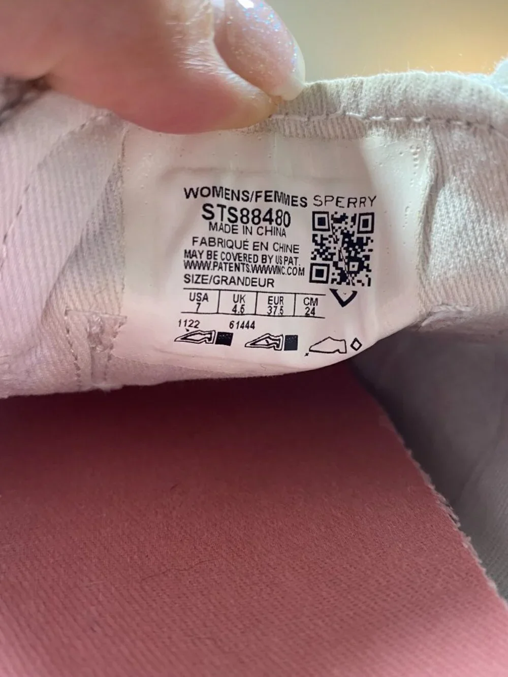 Sperry Crest Vibe Textured White Memory Foam Comfort Sneakers Womens Size 7
